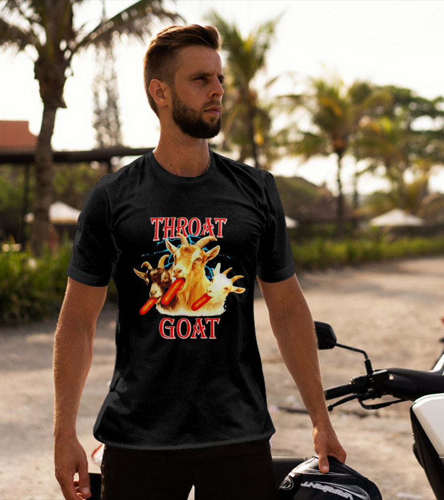 Throat Goat Hot Dog Eating Goats Meme Humor T-Shirt