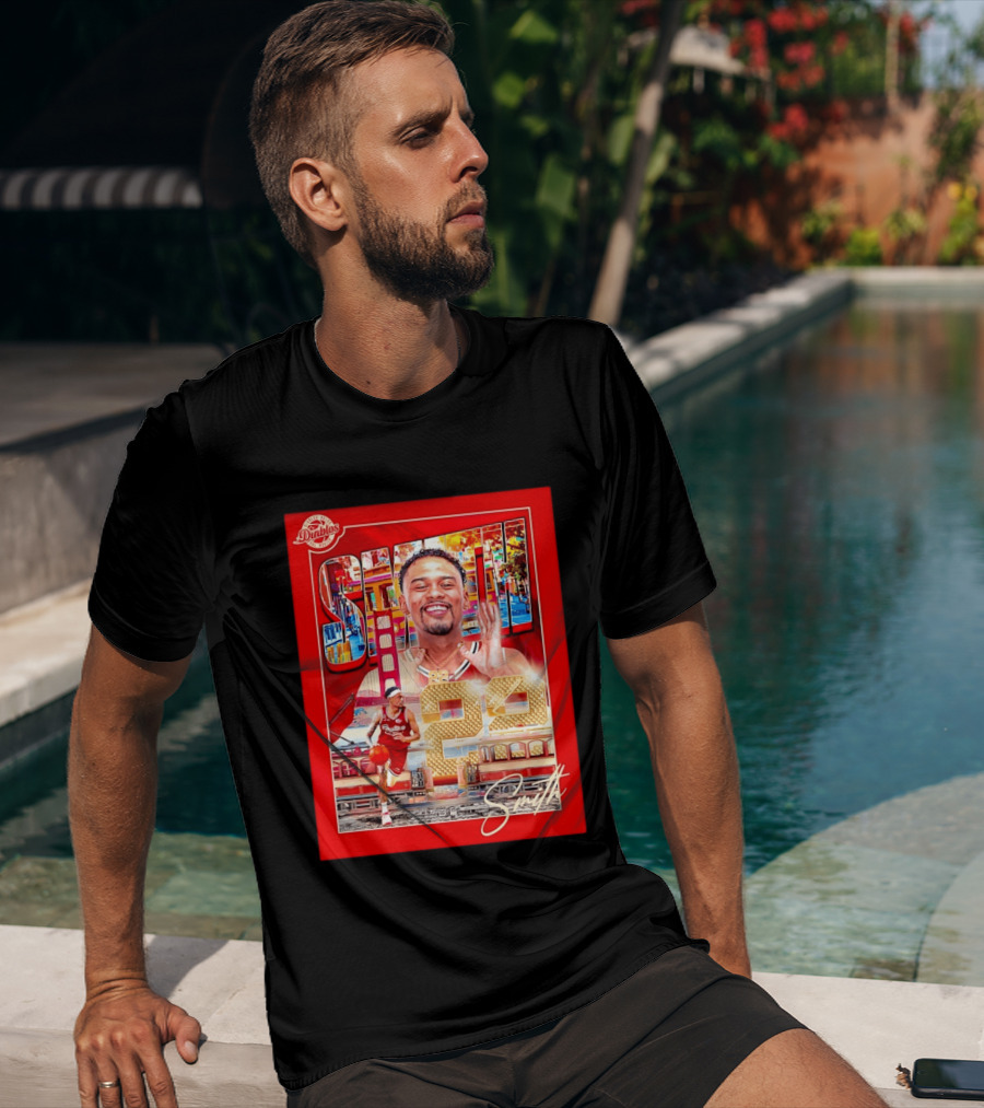 Tyrus Smith Diablos Rojos 24 Basketball San Francisco Bridge T-Shirt