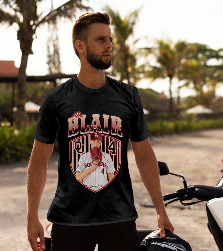 Oklahome Sooners Alec Blair Number 4 Baseball Player T-Shirt