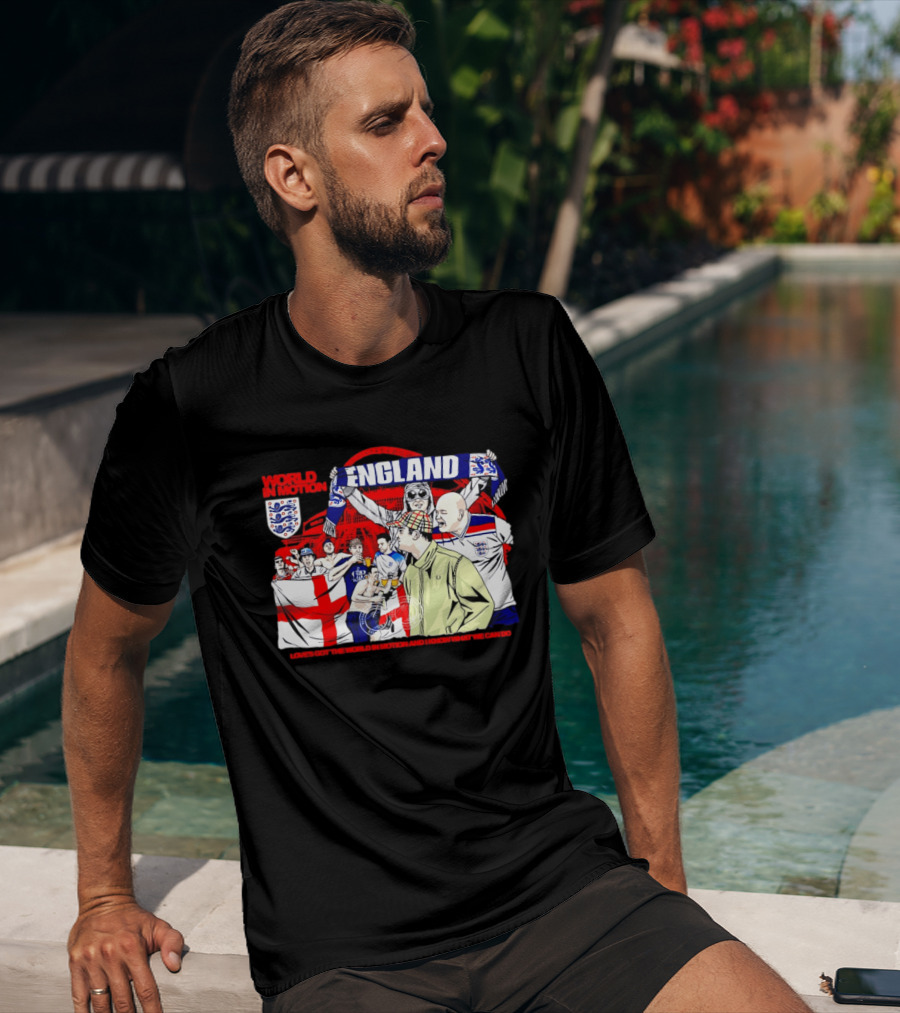 World In Motion England Football Fans Wembley Stadium England Supporters T-Shirt