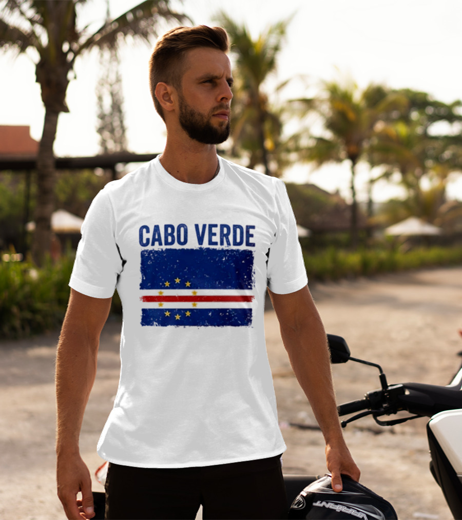 Cabo Verde Flag African Country Patriotic Stars And Stripes T-Shirt