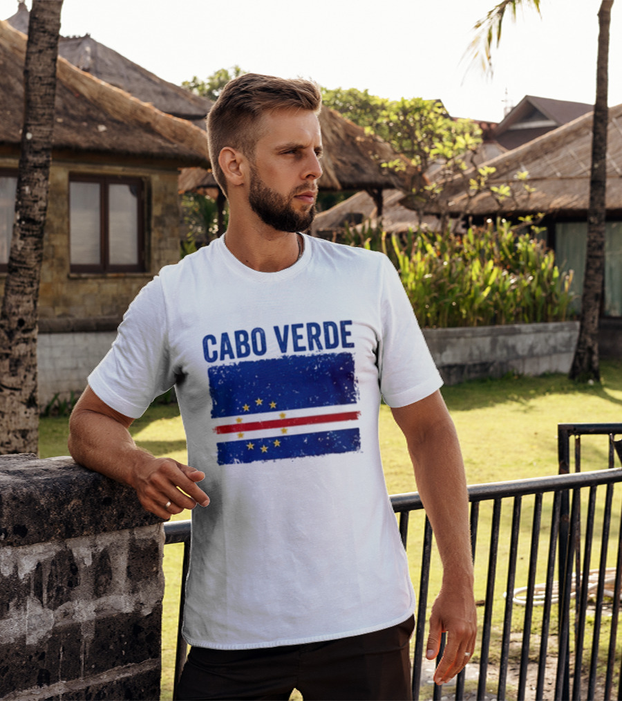 Cabo Verde Flag African Country Patriotic Stars And Stripes T-Shirt