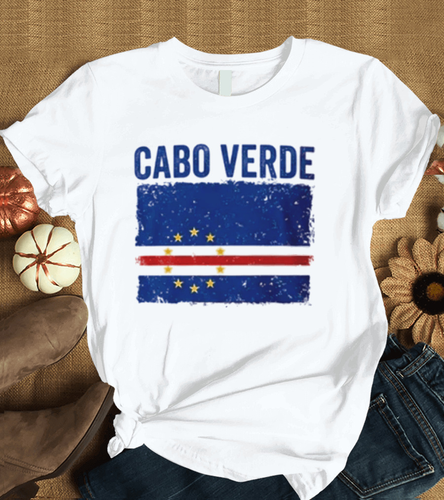 Cabo Verde Flag African Country Patriotic Stars And Stripes T-Shirt