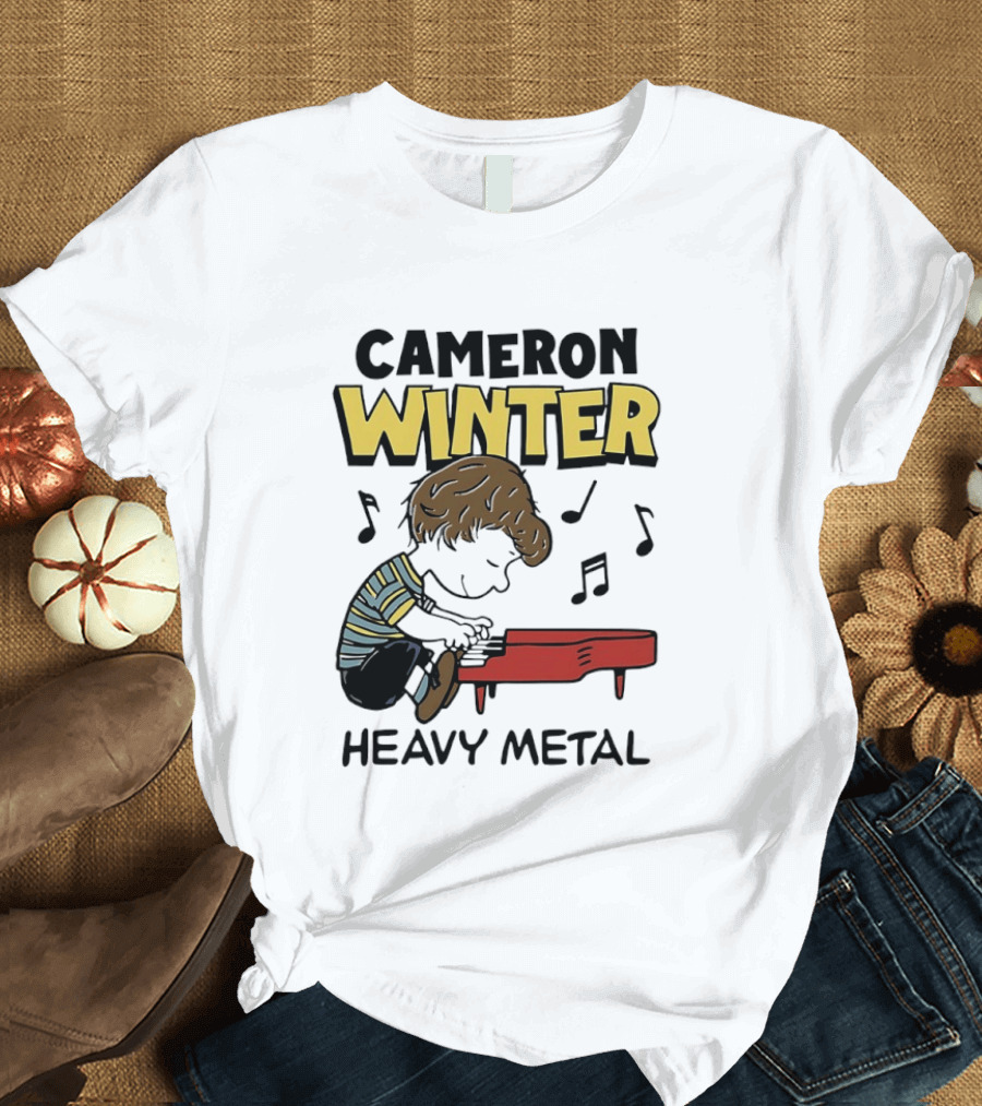 Cameron Winter Heavy Metal Schroeder Peanuts Comic Piano T-Shirt
