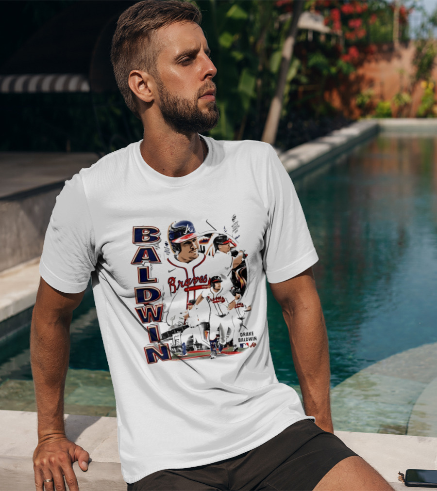 Atlanta Braves Baldwin 90s Bootleg Collage T-Shirt