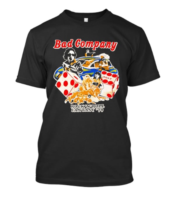 Bad Company Rock N Roll Fantasy '90 Dice And Muscle Car T-Shirt