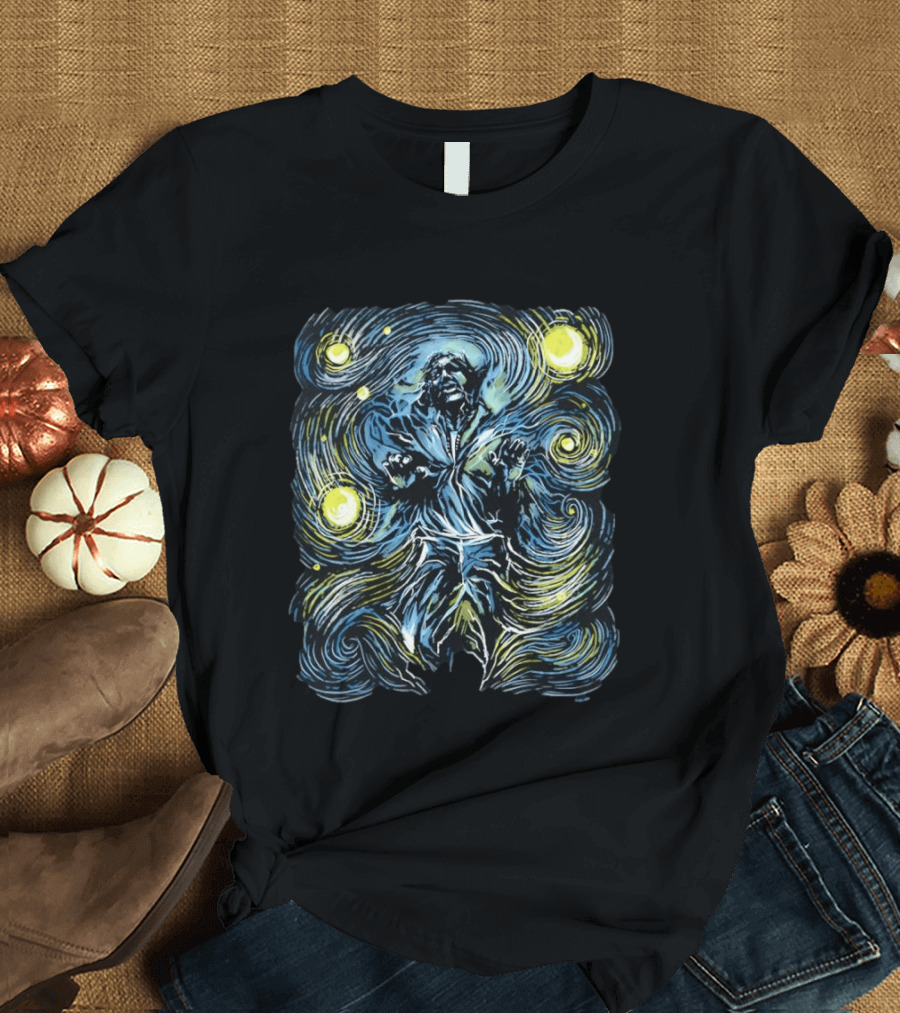 Starry Night Han Solo In Carbonite Van Gogh T-Shirt