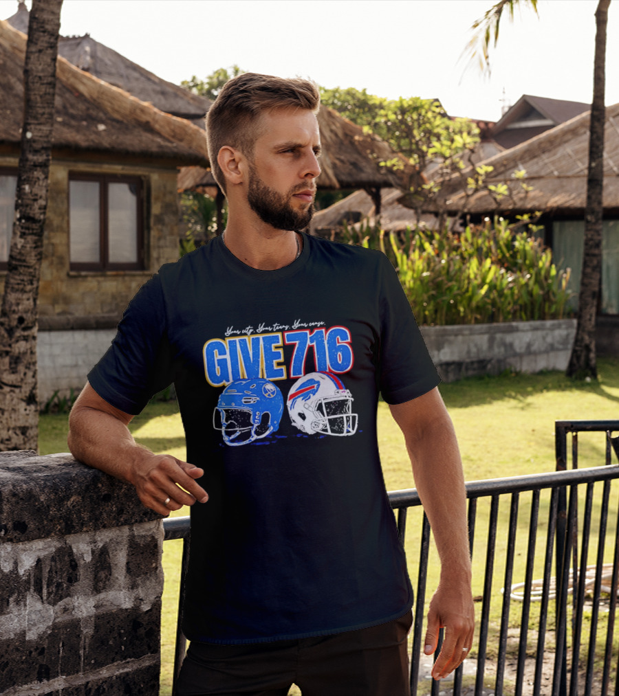 Buffalo Sabres Buffalo Bills Give 716 Your City Your Teams Your Cause T-Shirt