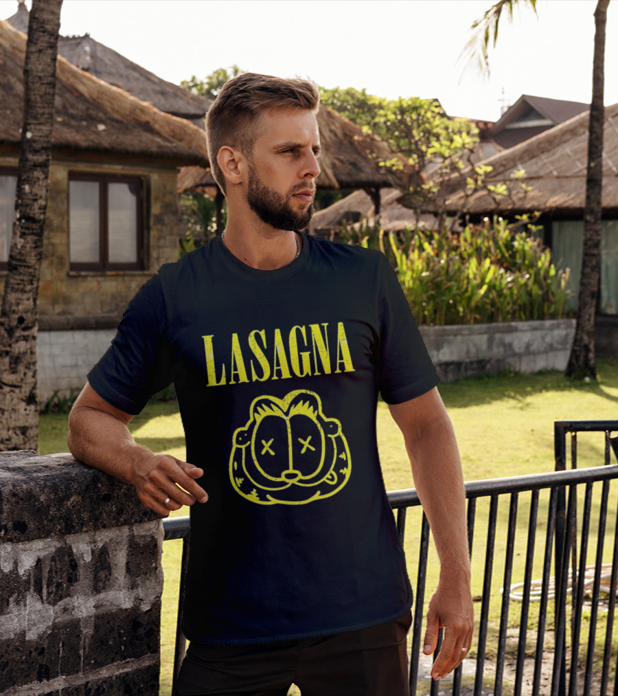 Lasagna Cat Parody Smells Like Teen Spirit T-Shirt