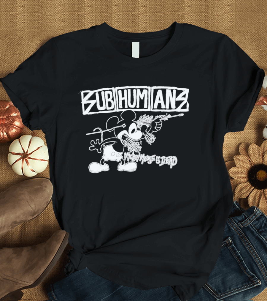 Subhumans Mickey Mouse Is Dead Punk Rock T-Shirt