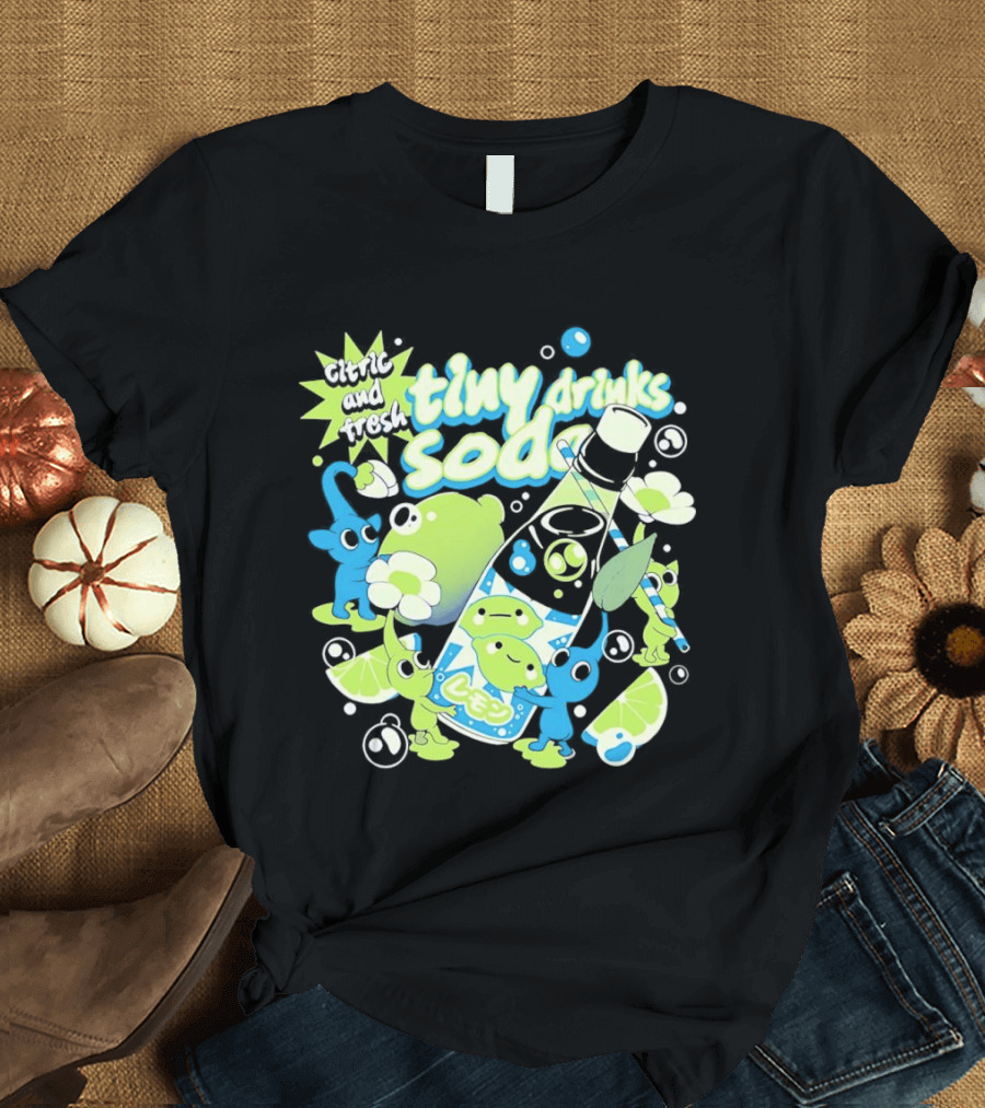 Tiny Drinks Soda Lemon Lime Pikmin Fresh And Juicy T-Shirt
