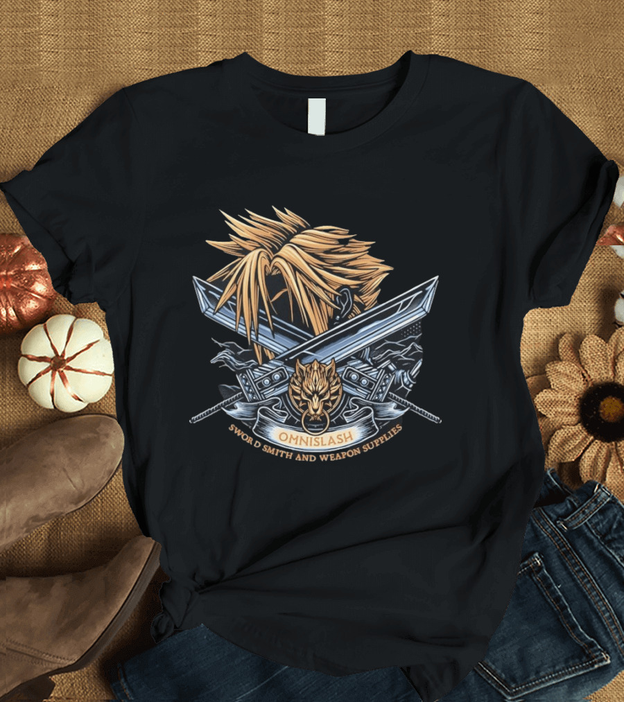 Cloud Strife Omnislash Swordsmith And Weapon Supplies Final Fantasy T-Shirt