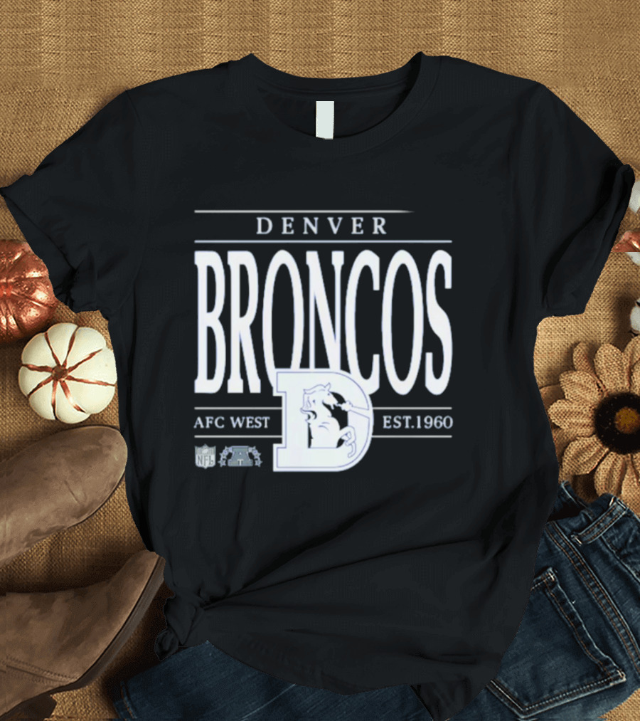 Denver Broncos AFC West Est 1960 NFL Football Retro D T-Shirt
