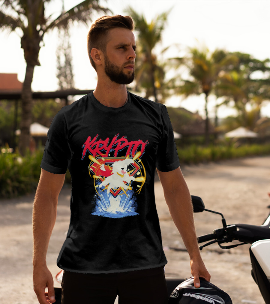 Krypto The Superdog With Superman Symbol And Skateboard T-Shirt