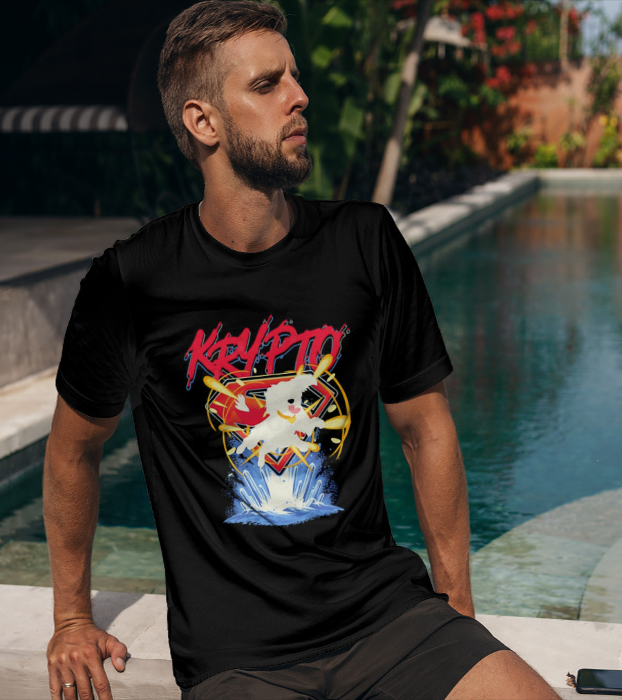 Krypto The Superdog With Superman Symbol And Skateboard T-Shirt