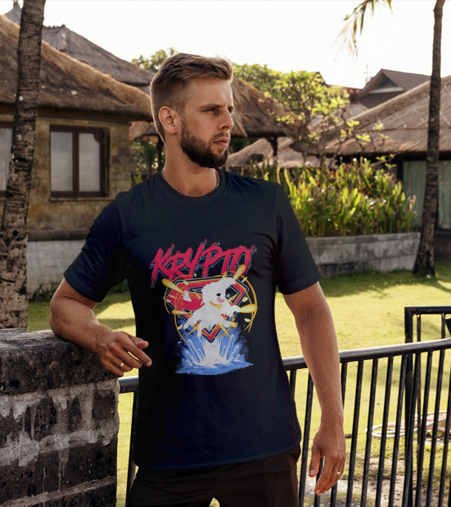 Krypto The Superdog With Superman Symbol And Skateboard T-Shirt