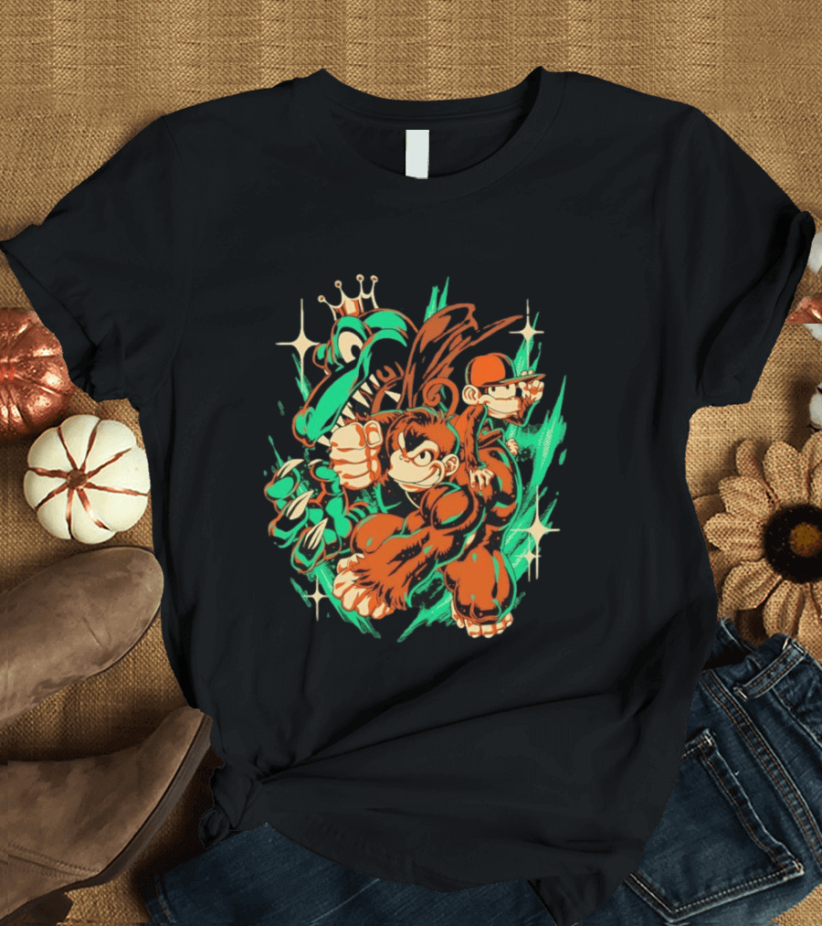 Donkey Kong Country Powerful Punch Dynamic Adventure T-Shirt