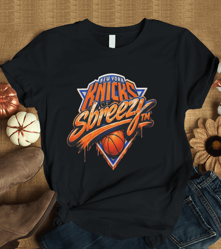 New York Knicks Sbreezy Basketball Triangle TM T-Shirt