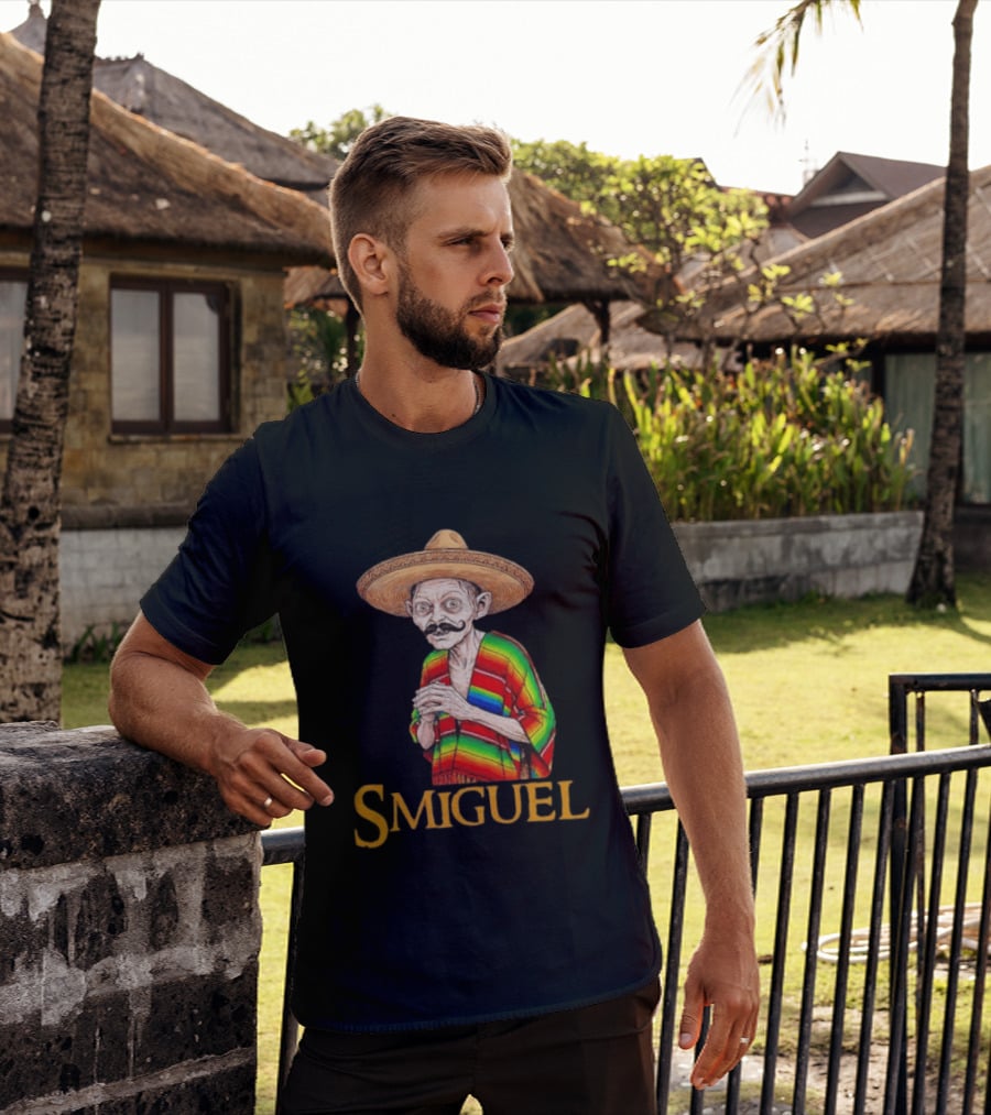 Smiguel Mexican Poncho Sombrero T-Shirt