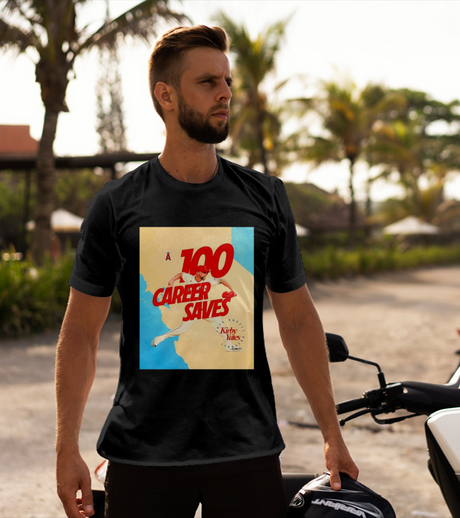 Los Angeles Angels Kirby Yates 100 Career Saves Milestone 2026 T-Shirt