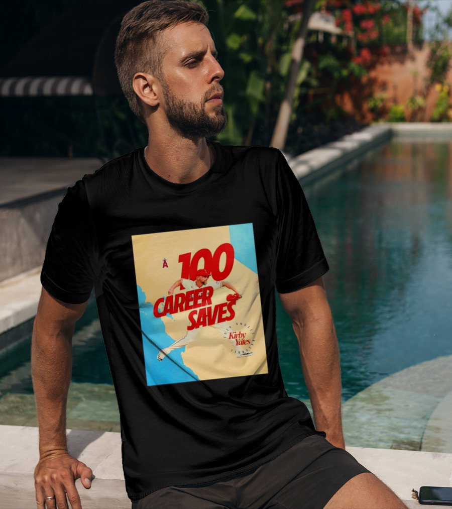 Los Angeles Angels Kirby Yates 100 Career Saves Milestone 2026 T-Shirt