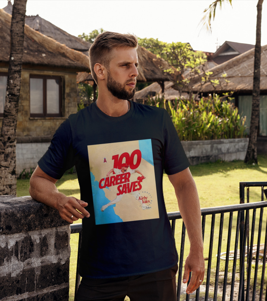 Los Angeles Angels Kirby Yates 100 Career Saves Milestone 2026 T-Shirt