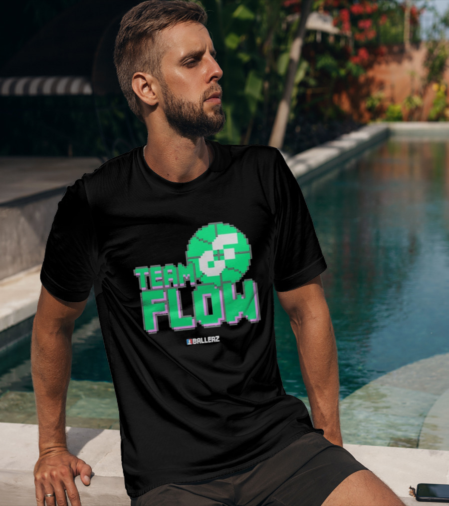 Team Flow Ballerz Pixel Basketball T-Shirt