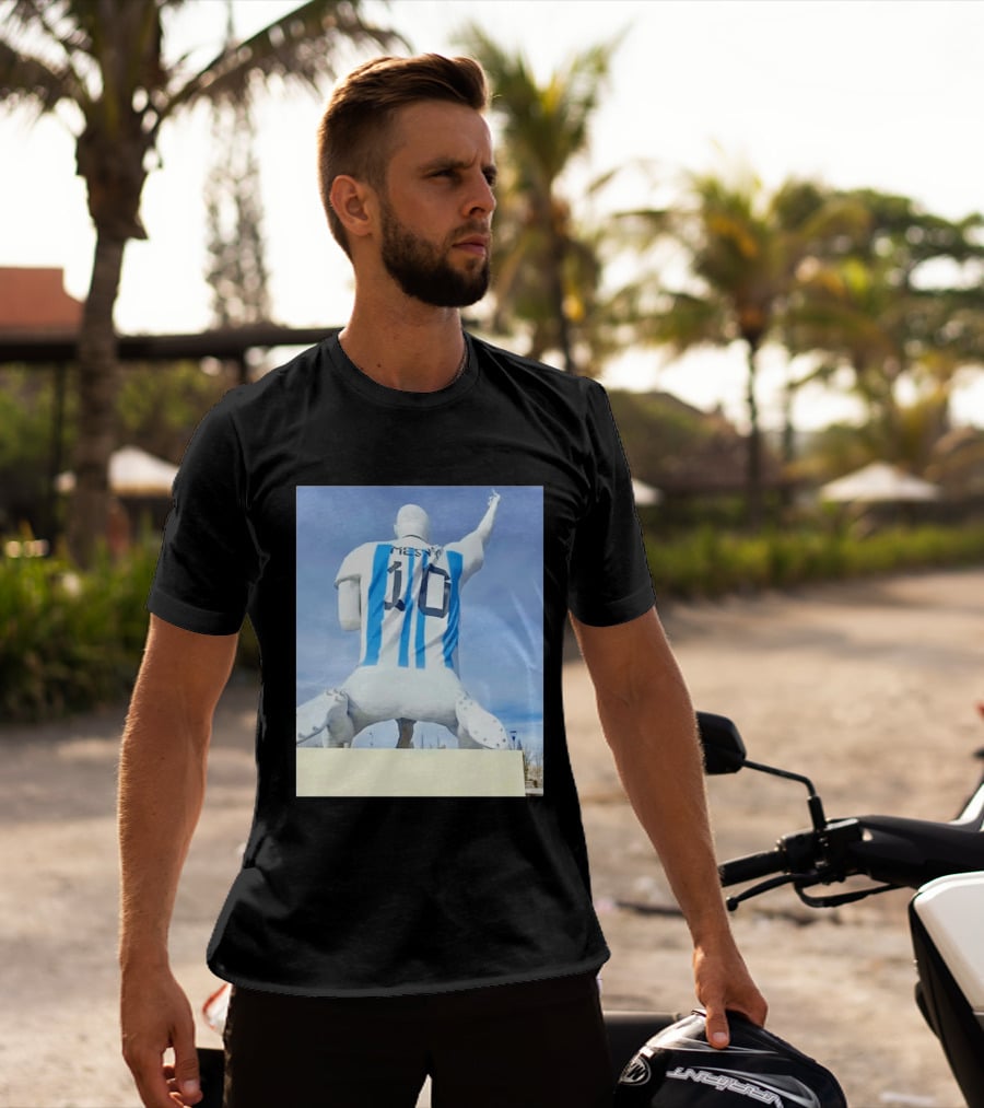 Lionel Messi 10 Argentina Jersey Statue Meme T-Shirt