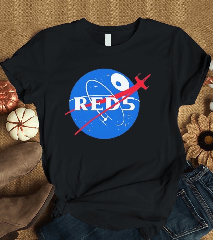 Red 5 NASA Space X Wing Mashup Astronaut Star T-Shirt