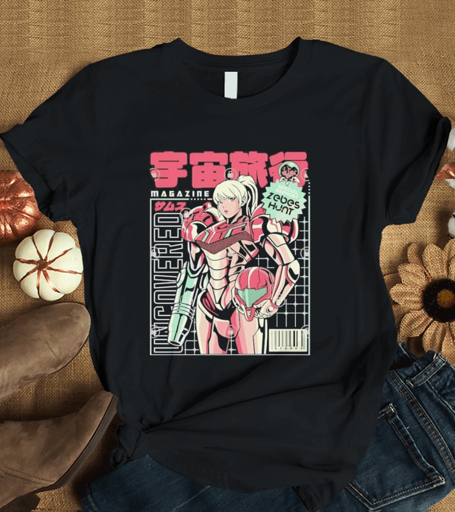 Samus Aran Metroid Special Feature Uncovered Magazine Issue T-Shirt