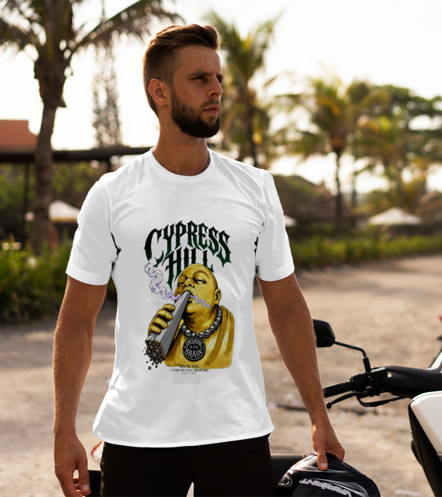 Cypress Hill Insane In The Brain Concert Buenos Aires Stadium Malvinas Argentinas Nov 08 2026 T-Shirt