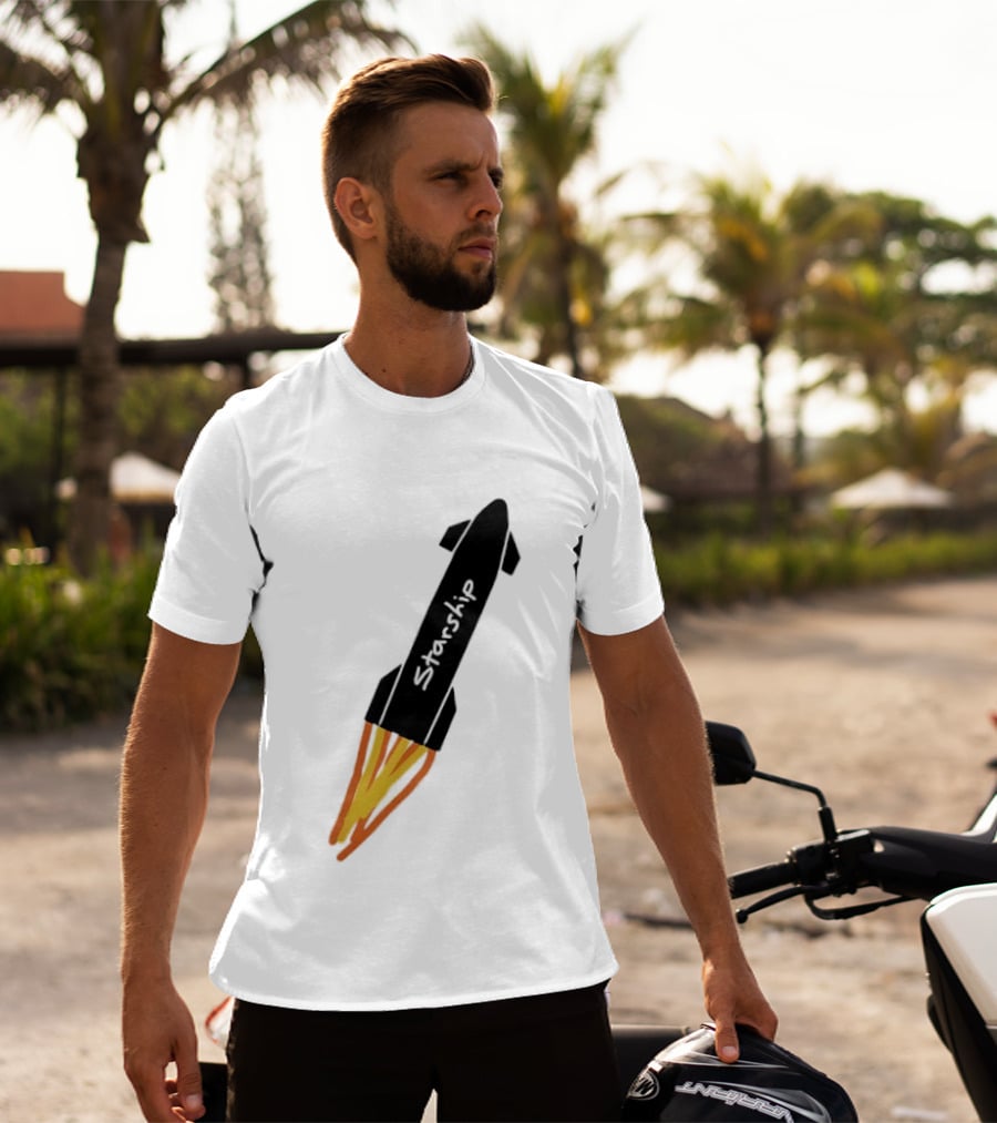 Starship Rocket SpaceX Space Exploration T-Shirt