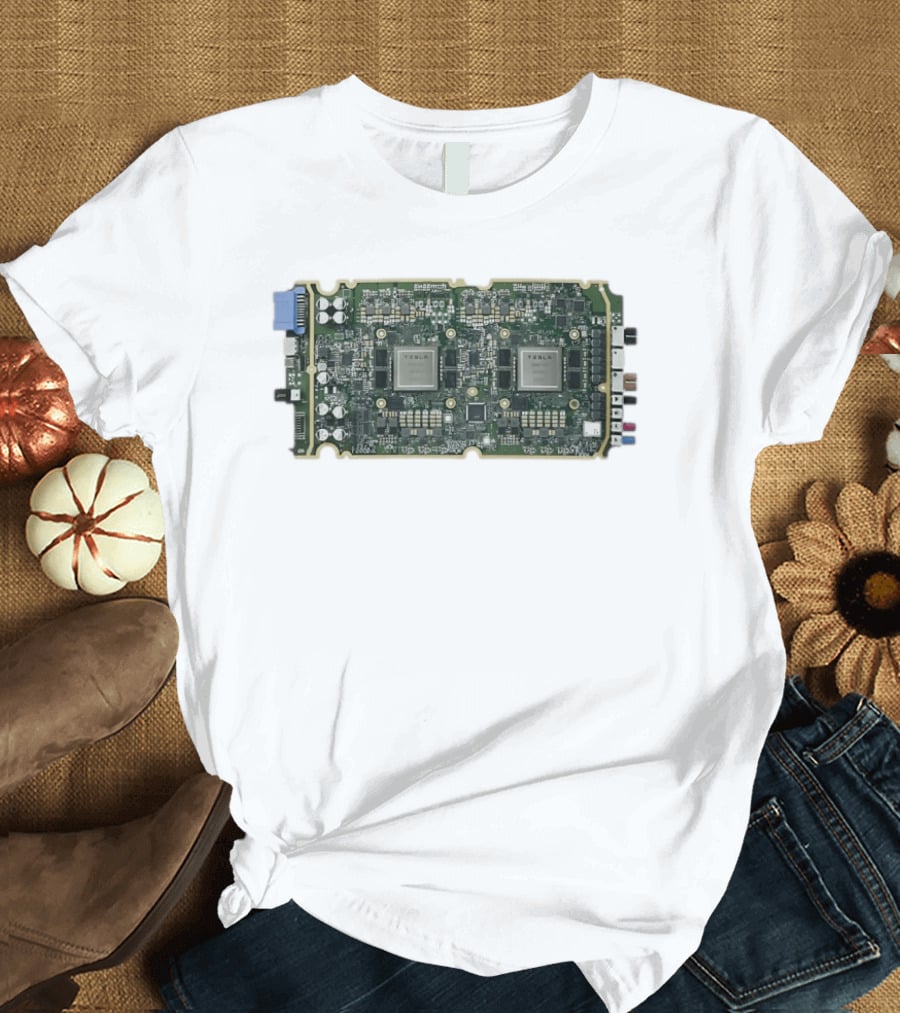 Tesla HW3 Brain Circuit Board Hardware 3 Neural Processing Chip T-Shirt