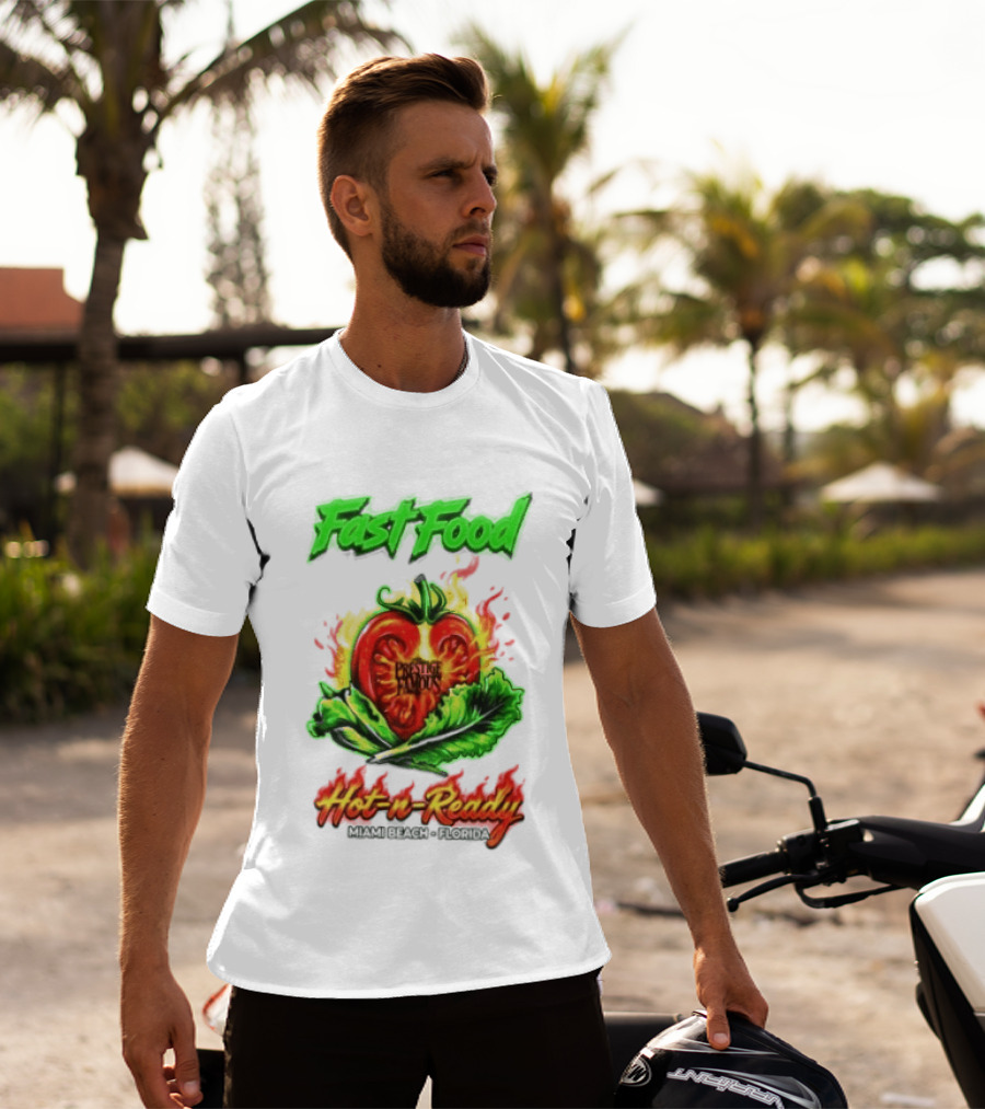 Fast Food Prestige Famous Hot N Ready Miami Beach Florida T-Shirt