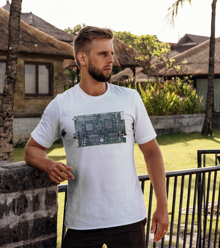 Tesla HW4 Brain Circuit Board Computer Chip Technology T-Shirt
