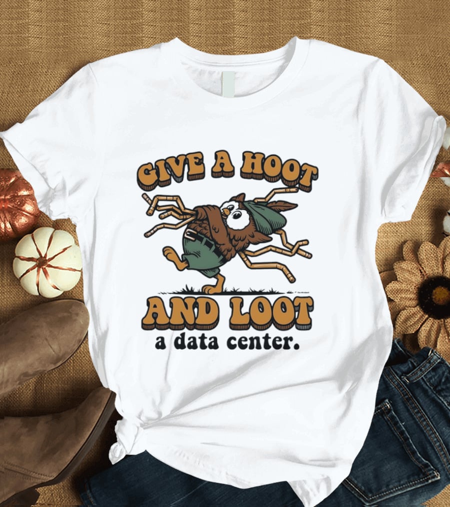 Give A Hoot And Loot A Data Center Owl With Circuit Board Wings T-Shirt