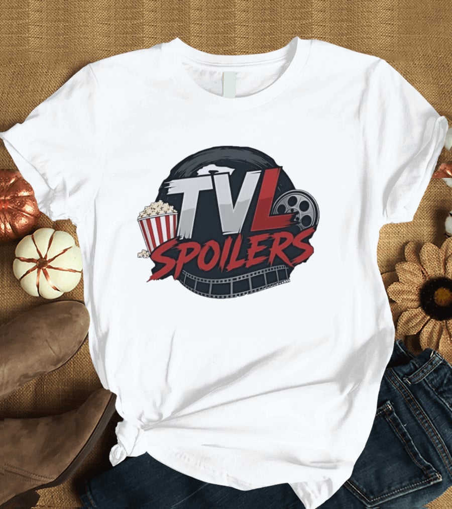 TVL Spoilers Cinema Movie Lover Popcorn Film Reel T-Shirt
