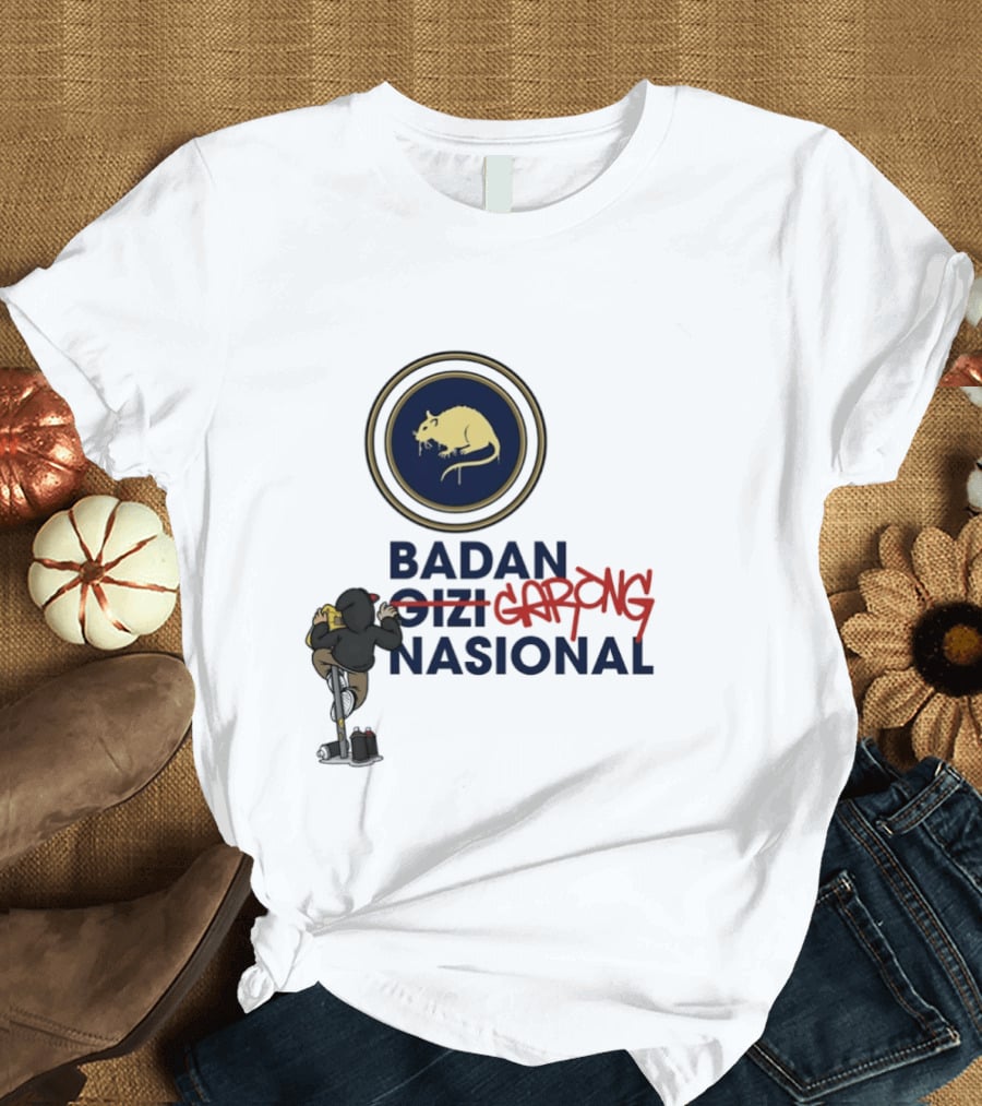 Badan Gizi Garong Nasional Indonesia Rat Symbol Satire T-Shirt