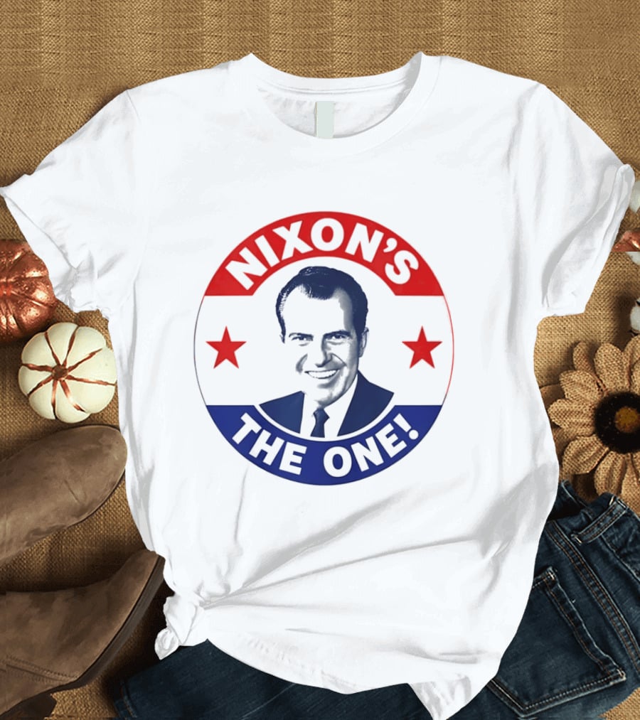Nixon's The One Richard Nixon US President Campaign Button T-Shirt