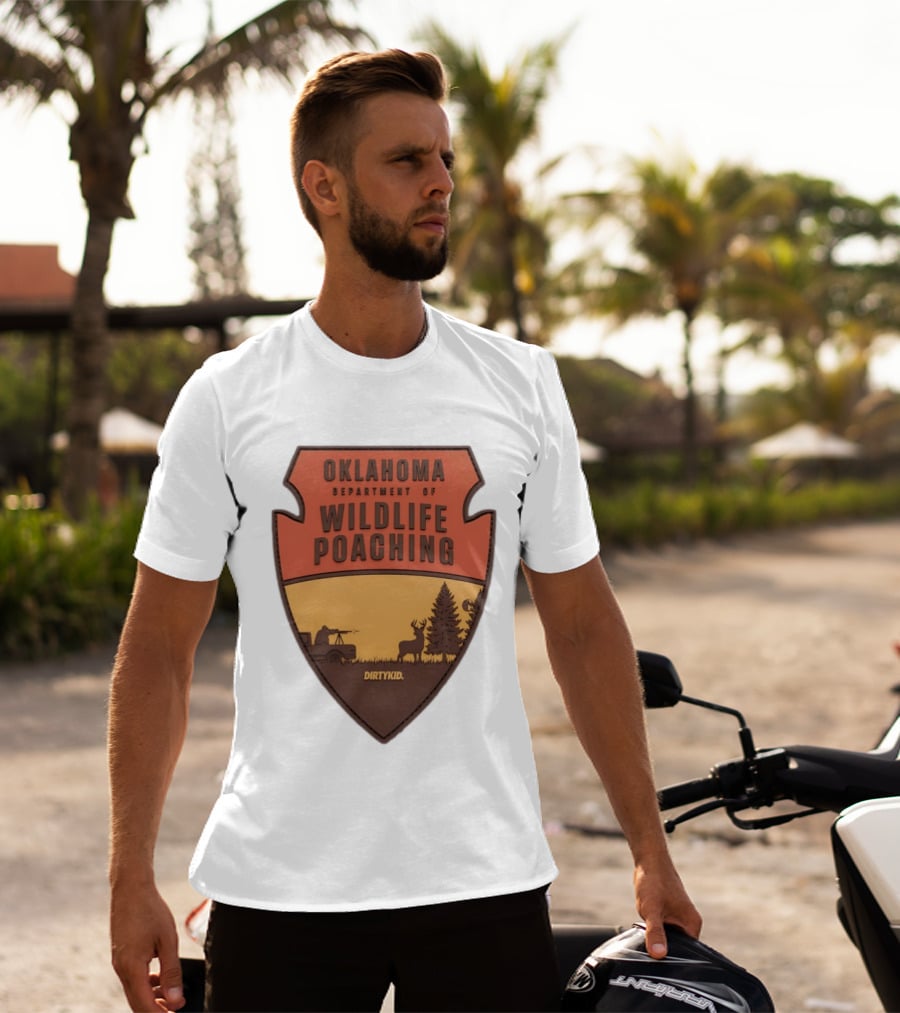 Oklahoma Wildlife Poaching Badge By DirtyKid T-Shirt