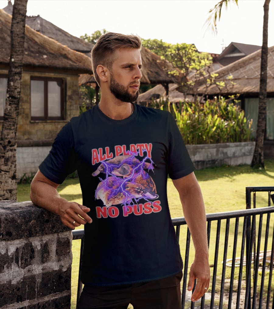 All Platy No Puss Platypus Animal Electric T-Shirt
