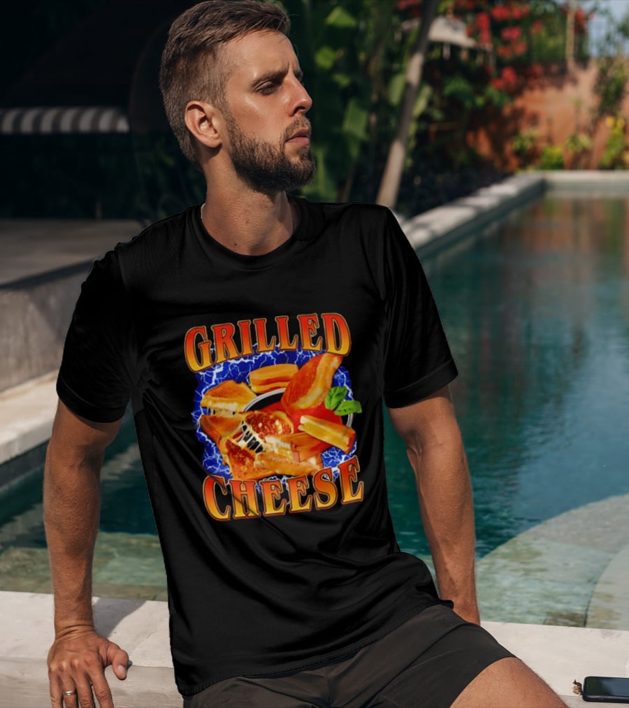 Grilled Cheese Lightning 90s Bootleg Blue T-Shirt