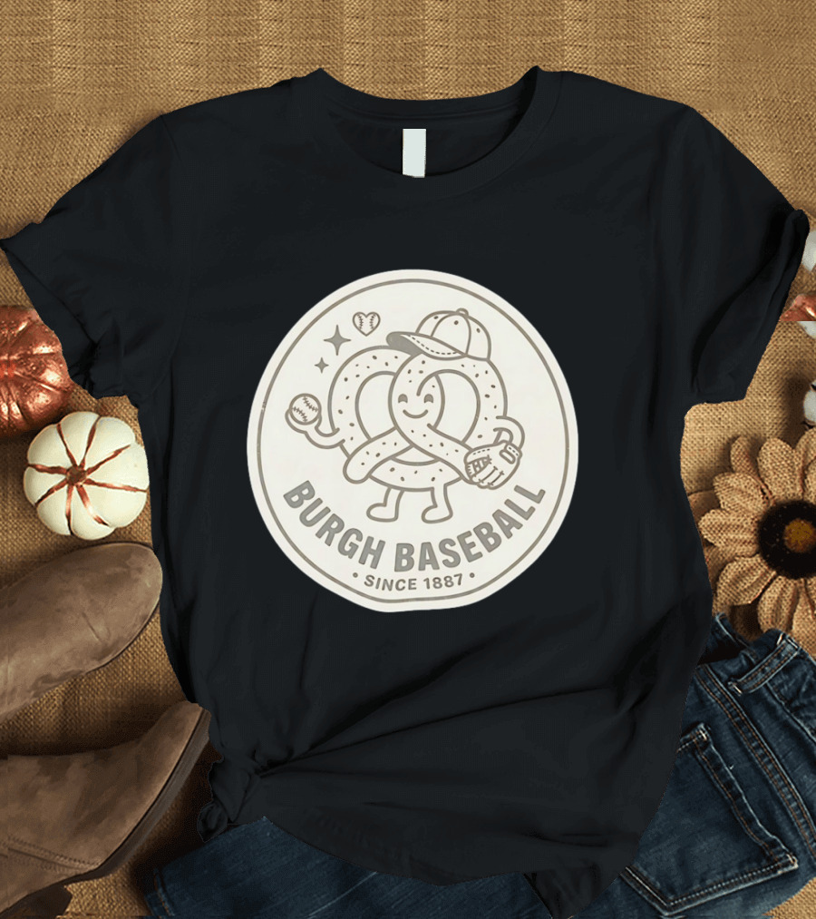Burgh Baseball Since 1887 Pittsburgh Pretzel Softball Cap T-Shirt
