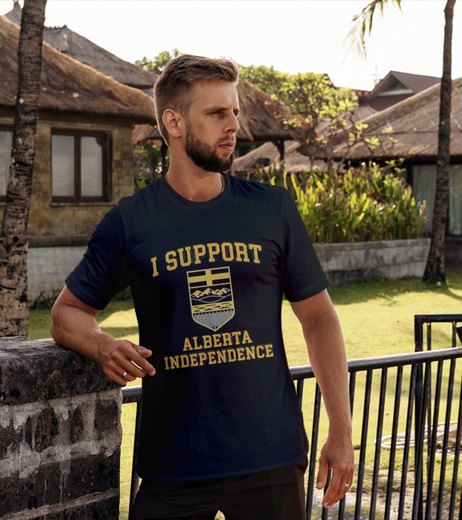 I Support Alberta Independence Flag Crest T-Shirt