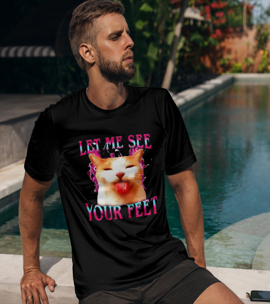 Let Me See Your Feet Cat Blep Lightning T-Shirt