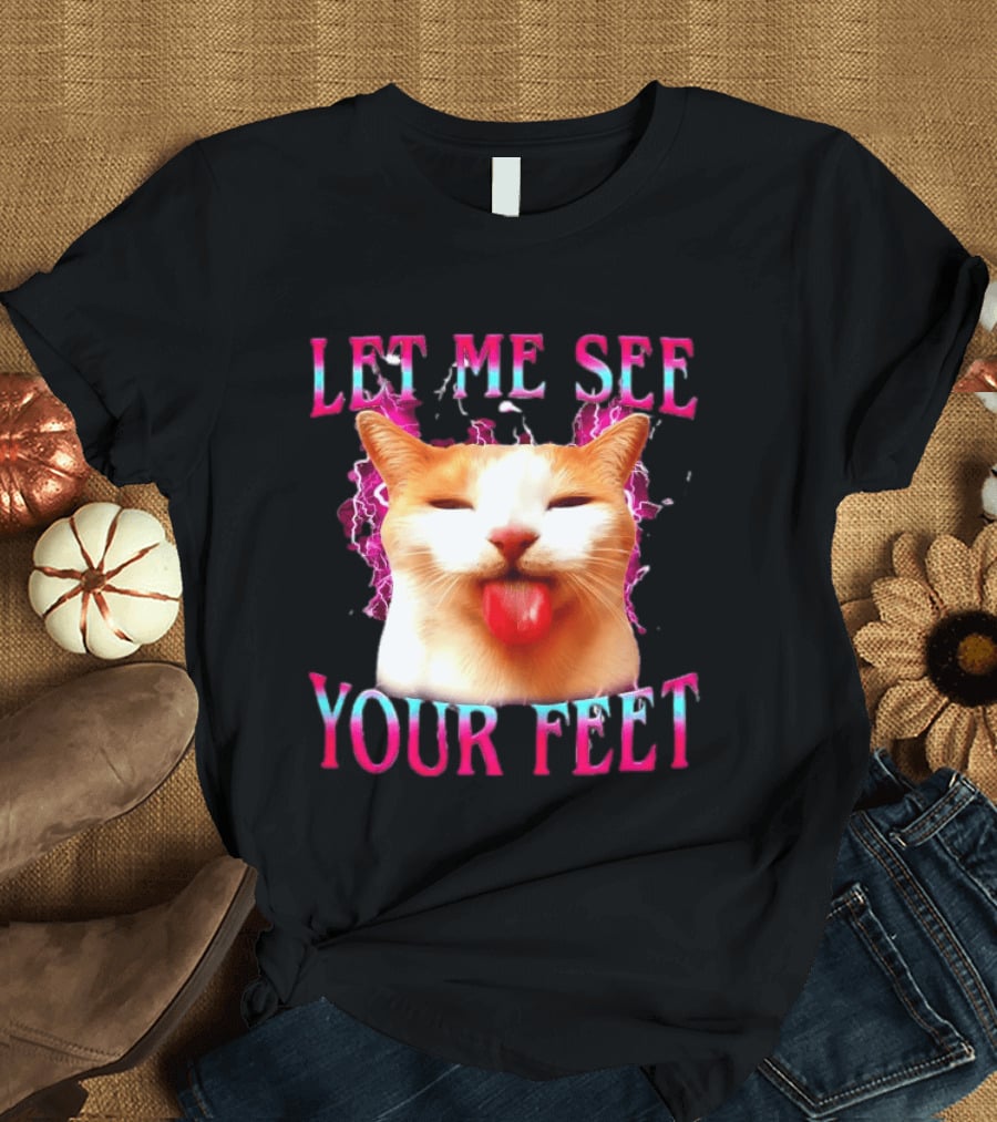 Let Me See Your Feet Cat Blep Lightning T-Shirt