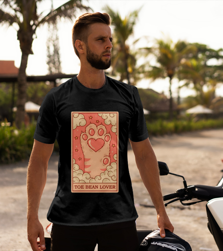 Toe Bean Lover Cat Paw Heart And Stars Whimsical T-Shirt
