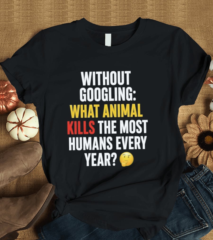 Without Googling What Animal Kills The Most Humans Every Year Emoji Challenge T-Shirt