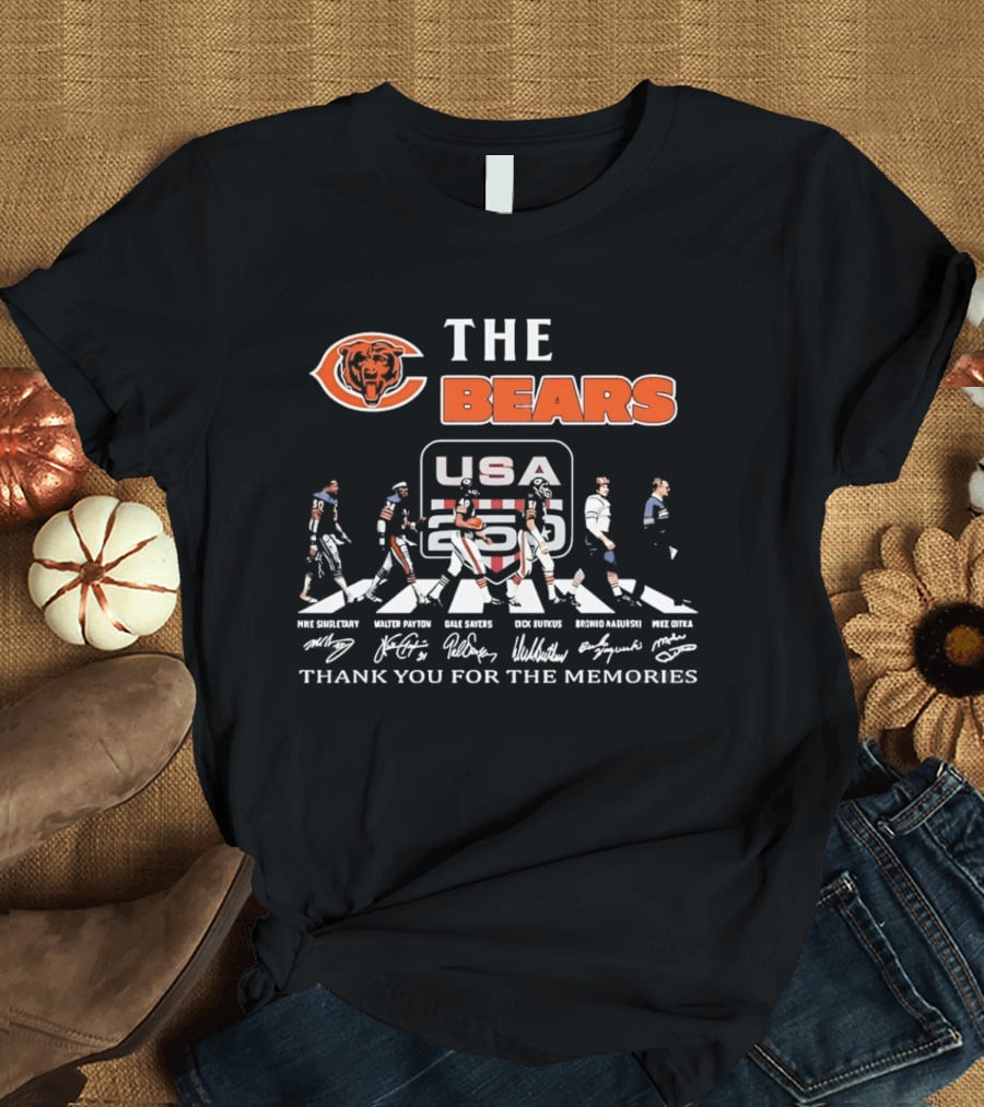 The Chicago Bears Abbey Road USA 250 Thank You For The Memories T-Shirt