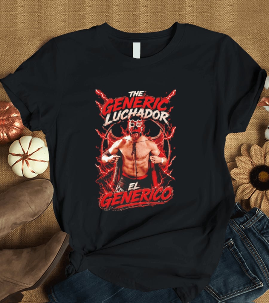 The Generic Luchador El Generico Pro Wrestling Masked Fighter T-Shirt